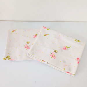 Vintage Set Of Pequot Standard No Iron Pillowcases Luxury Muslim Rose Floral